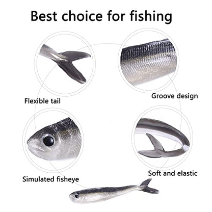 Paddle Tail Swimbaits,Soft Plastic Fishing Lures Swim Baits for Bass Fishing,30/50pcs with Box,Soft Plastic Swimbaits for Bass Trout Crappie Lures Kit for Saltwater Freshwater - color: E:3.15in/0.07oz-30pcs