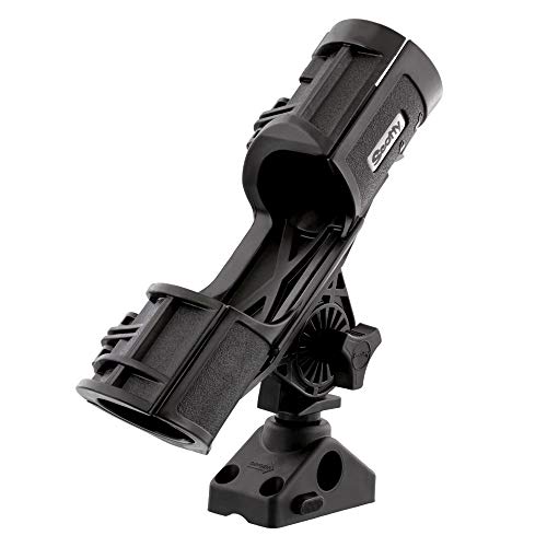 Scotty 0400-BK Rod Holder, Orca W/0241 Side/Deck Mount | Designed for Big Game Fish