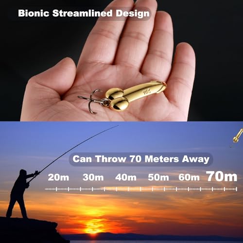 Realure 4Pcs Zinc Alloy Spoon Lures with Treble Hooks & Rolling Swivels,4 Weights 5g 10g 15g 20g Gold Silver Metal Spoon Fishing Tackle for Freshwater Lake Inshore Saltwater Bass Walleye Pike Trout - size: 10g 4Pcs