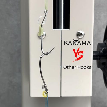 KANAMA Luminous Live Shrimp Hooks - High Carbon Steel Fishing Hooks Saltwater Corrosion Resistant Barbed Strong Hooks Freshwater Shrimp Walker, Ideal for Bass, Groupers, Pike, Catfish & More - size: S ×20