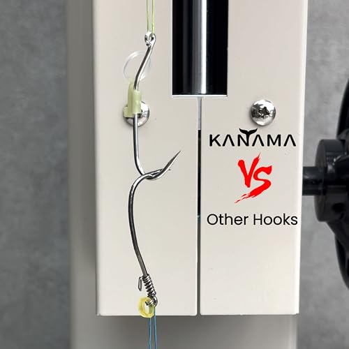 KANAMA Luminous Live Shrimp Hooks - High Carbon Steel Fishing Hooks Saltwater Corrosion Resistant Barbed Strong Hooks Freshwater Shrimp Walker, Ideal for Bass, Groupers, Pike, Catfish & More - size: L ×30