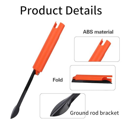 Universal Fishing Pole Rod Holder Ground, Stainless Steel Support Stand Spike Detachable Surf Casting Spincast Rod Racks