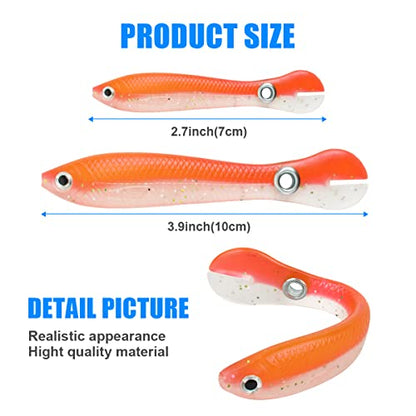 Ainiv Bionic Fishing Lure, Soft Bionic Fishing Lures Kit Creative Lifelike Mock Lure Can Bounce Fishing Accessory for Freshwater & Saltwater, Suitable for Fishing Lovers Outdoor