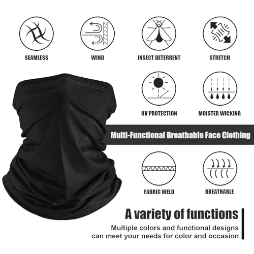 Geyoga Summer UV Protection Cooling Neck Gaiter | Sunscreen Breathable Face Scarf Bandana Mask Neck Gaiter for Outdoor Fishing Hiking Camping - color: Simple Color