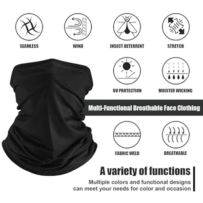 Geyoga Summer UV Protection Cooling Neck Gaiter | Sunscreen Breathable Face Scarf Bandana Mask Neck Gaiter for Outdoor Fishing Hiking Camping - color: Simple Color