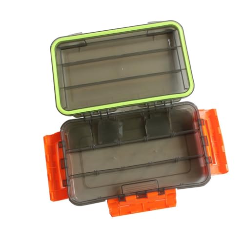 Durability Fishing Tackle Box with Triples Side Lock Large Capacity Lures Tackle Box for Secure Baits Storage - style: Small Brown