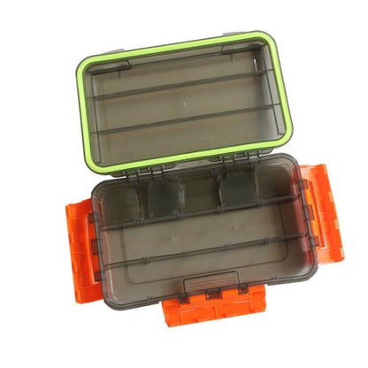 Durability Fishing Tackle Box with Triples Side Lock Large Capacity Lures Tackle Box for Secure Baits Storage - style: Small Brown