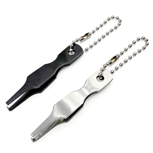 Split Ring Pliers Fishing Lure Tool for Small Rings Mini Key Ring Opener | Stainless Steel Micro Tweezers to Open Small Jump Rings for Jewelry Making and Quick Hook Removal 2 Pack