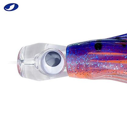 OCEAN CAT Saltwater Trolling Lure for Marlin Tuna Mahi Dolphin Durado Wahoo Trolling Lures Free Mesh Bag Offshore Big Game Lures - color: 6 in - Crystal Head - 6pcs