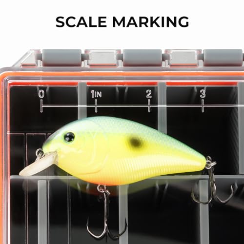 KastKing HyperSeal Waterproof Tackle Box, 3700 Deep Tackle Trays, Fishing Tackle Box Organizer With Removable Dividers, Fishing Gear & Fishing Accessories Storage, 1 Pack - size: 3700 Deep(1 Pack with compartment)