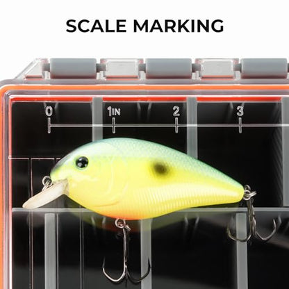 KastKing HyperSeal Waterproof Tackle Box, 3700 Deep Tackle Trays, Fishing Tackle Box Organizer With Removable Dividers, Fishing Gear & Fishing Accessories Storage, 2 Packs - size: 3700 Deep(2 Packs with compartment)