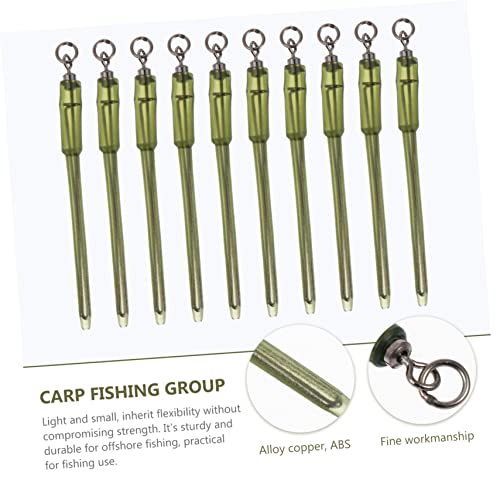 HANABASS 10pcs Carp Fishing Swivels Heavy-Duty Rolling Swivel Tackle for Freshwater Saltwater Fishing Connectors for Bass Walleye Tarpon Snapper