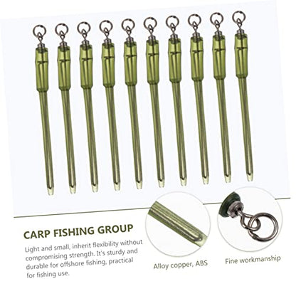 HANABASS 10pcs Carp Fishing Swivels Heavy-Duty Rolling Swivel Tackle for Freshwater Saltwater Fishing Connectors for Bass Walleye Tarpon Snapper