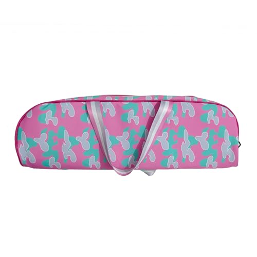 Portable Fishing Rod Bag Collapsible Fishing Bag Large Capacity Outdoor Nylon Carrying Case - size: 40CM Lenght-Pink