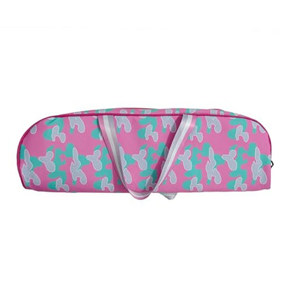 Portable Fishing Rod Bag Collapsible Fishing Bag Large Capacity Outdoor Nylon Carrying Case - size: 40CM Lenght-Pink