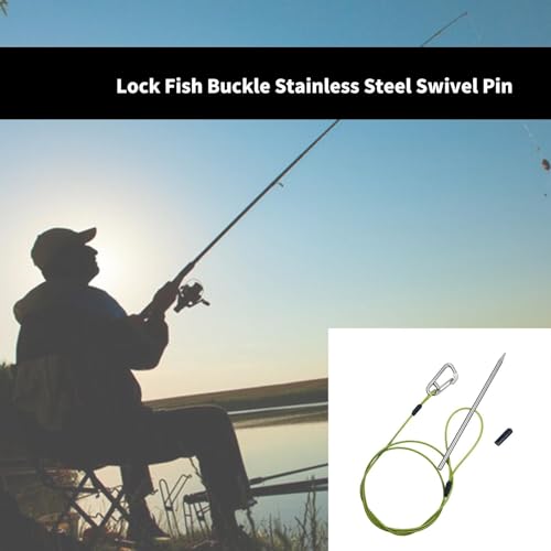 Fish Stringer Stainless Cable Fishing Needle Hook Stringer Holder for Diving Quick Handspear Stainless Steel Holder for Divin - color: 100cm
