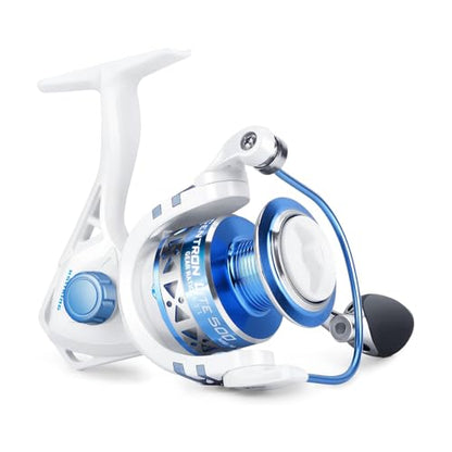 KastKing Centron & Centron Lite Spinning Reels, Size 500 is Perfect for Ice Fishing, Up to 17.5 Max Drag, 5.2:1 Gear Ratio, Ultra Smooth Powerful, CNC Aluminum Spool, 9+1 BB Light Weight - color: Centron Lite - Collapsible Handle, size: Size 500
