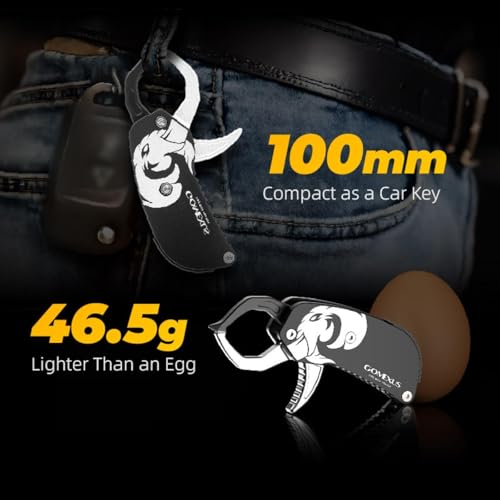 GOMEXUS Fish Lip Gripper, Portable Lightweight Fish Gripper, Aluminium Fish Grabber Tool, Lip Grippers Fishing, Mini Fishing Gripper with Lanyard - color: Sliver