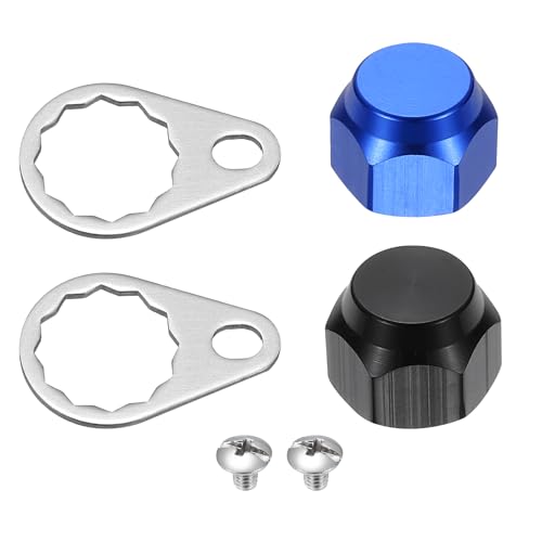 Fishing Reel Screw Nut Caps, Right Handle Locking Plate Nut Replacement Part - color: Black/Blue, size: M7