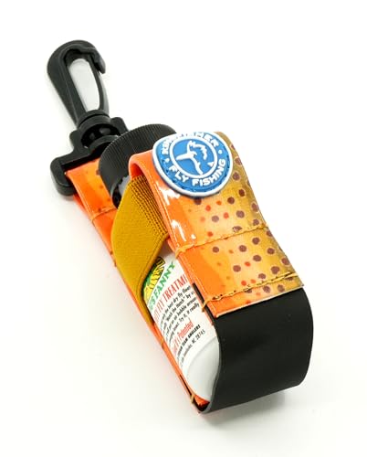 Frogs Fanny Powder Dry Fly Floatant with Kingfisher Dry Shake Holder - color: Brown Trout