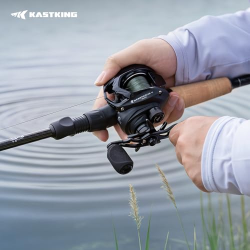 KastKing Spartacus II Plus Baitcasting Reel, DualBalance™ Magnetic Braking System, 8.0:1 High-Speed Gear Ratio, Ultralight 6 oz, 7+1 MaxiDur Double-Shielded Ball Bearings, Fishing Reels - color: Right-8.0:1