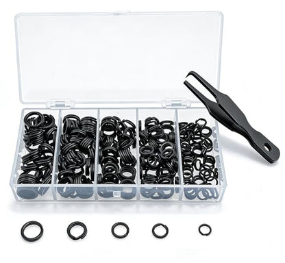 Fishing Split Rings Kit: 250pcs Heavy Duty Steel Fishing Lure Making Ring Fishing Hook Connector Tackle - color: Black Split Mini Plier Set