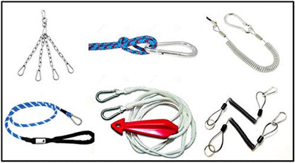 Black & Silver Zinc-Galvanized Heavy Duty Bushcraft Carabiner Spring Snap Clip Link Hooks 200-500lb Load 2, 6 & 12 Packs - color: 8cm (3.15in) Silver 6 Pack