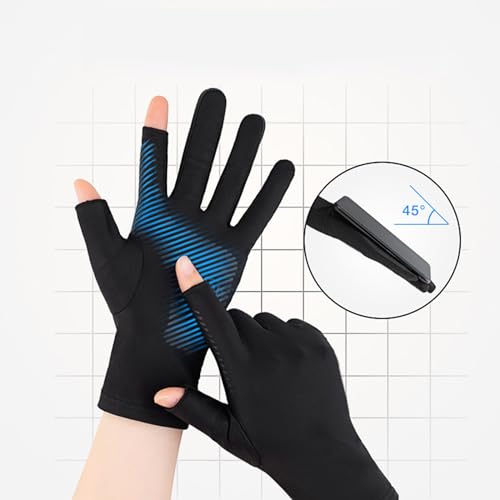 Uv for Protection Fishing Fingerless Gloves Light Breathable Sunscreen Driving Anti Uv for Outdoor Cycling Men Sun - color: D