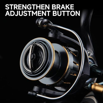 HAUT TON Dolphin Advance Edition Spinning Reel,5.2:1Gear Ratio,22LBS,5+1BB,Backlash Free Bearing,Sealed Drag System,Saltwater,Freshwater Fishing Reels - color: ES, size: 5000