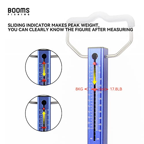 Booms Fishing TS2 Aluminum Tube Fish Scale, Spring Fishing Drag Scale, Easy to Read Hanging Scale, 25 lbs Pull Scales, Widely Used for Hooks Tension, Rigs Tension, Fishing Scale, Luggage Scale - size: 25 lbs