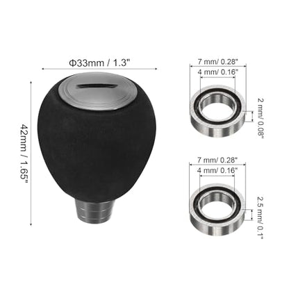 PATIKIL Fishing Reel Handle Knob, 2 Set Lightweight EVA Fishing Reel Power Knob Handle Grip for Fishing Reel Replacement Parts, Silver
