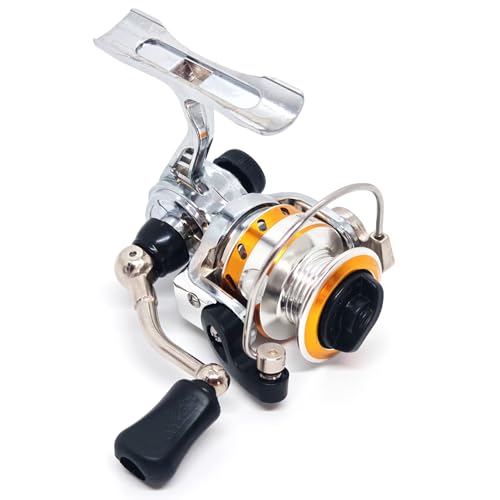 Micro Compact Spinning Reel, Mini 100 Metal Small Fishing Reel for Freshwater and All Season Fishing