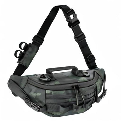 THKFISH Fishing Waist Pack, Fishing Tackle Bag Waterproof Fanny Pack for Women & Men Portable Sling Bag - color: Green Camo-REGULAR