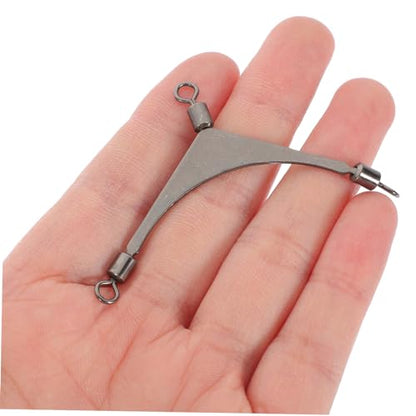 LIOOBO Sea Fishing Three-Prong Swivel Fishing Rigs Fishing Gear Bulk for Bass Cast Saltwater Tackle Connector - size: 4.50X2.80X0.20CM