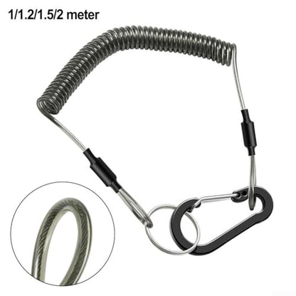 For Fishing Magnetic Release Clip and 1 5m Lanyard, Ideal for For Fishing Nets and Pliers, Enhanced Steel Wire Performance (1.5M)