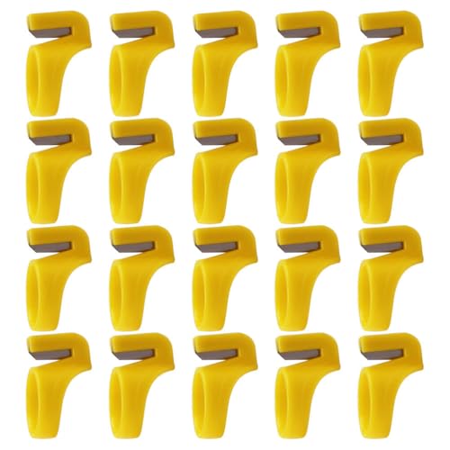 Uonlytech 20Pcs Sewing Thread Cutter Rings Finger Ring Thread Cutting Tool Lightweight Plastic Yarn Cutters for Hand Sewing Embroidery Fishing Line