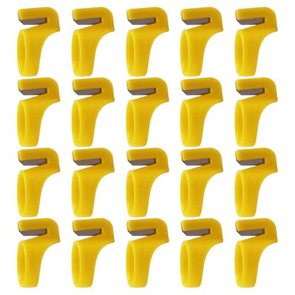 Uonlytech 20Pcs Sewing Thread Cutter Rings Finger Ring Thread Cutting Tool Lightweight Plastic Yarn Cutters for Hand Sewing Embroidery Fishing Line