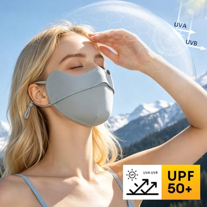 UV Face Mask,Cooling face mask,Sun Protection Mask UV Sun Protection Face Cover For Outdoor Activities,UPF 50+ - color: Pink
