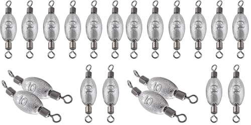 Hitefu Fish Weight Sinkers, Inline Weights Lead Fishing Weights Trolling Sinkers, Egg Sinkers for Bottom Fishing (3/8, 1/2, 3/4oz) - size: 3/8oz (Pack of 2)