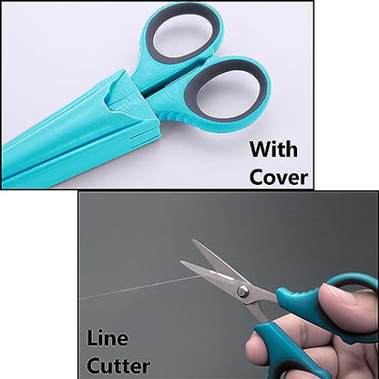 Scissor with Pliers Hook Remover Stainless Steel Fishing Multifunction Pliers Fishing Braided Line Cutter Fishing Gear Tackle - color: Blue With Grey