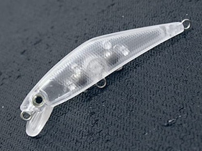 10 Blank Unpainted Minnow Crankbait Topwater Lipless Jerkbait Fishing Lures V3 - color: UPM854P10