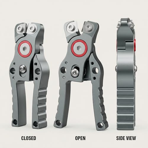 Fishing Line Cutter with Retractable Buckles, Tungsten Carbide Blade & Central Locking - Smooth, Corrosion-Resistant Cuts for Braid, Mono, Fluoro in Saltwater Fishing - style: Grey-Fishing Line Cutter with Lock