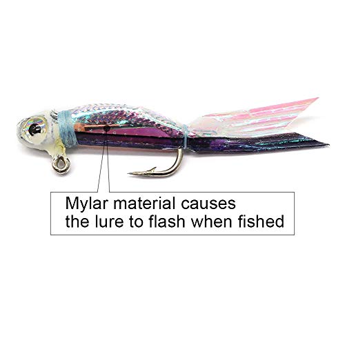 YZD Silverside Minnow Crappie Jig 12pcs - color: 01 Black