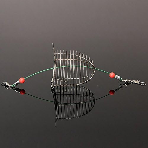 5PCS Fishing Bait Trap Cage Feeder Basket Lures Bait Fishing Accessories
