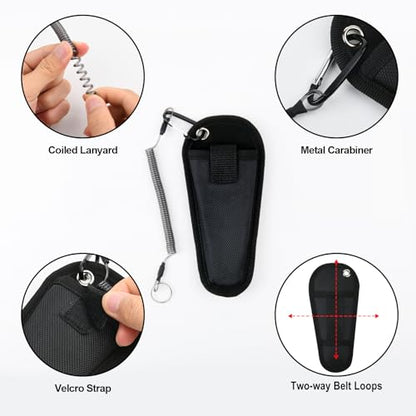 Cosmos Fishing Pliers Sheath Outdoor Fishing Tool Pliers Waist Bag Fishing Line Cutter Holder Fishing Pliers Belt Pouch with Coiled Lanyard