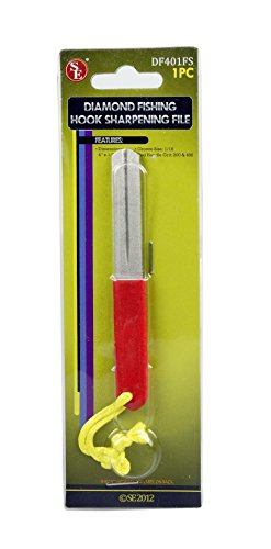SE Dual Grit Diamond Fishing Hook and Knife Sharpening Stone - DF401FS