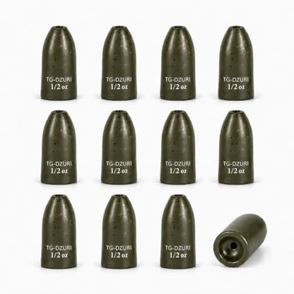 Tungsten Bullet Fishing Weights - Insert Free Worm Sinkers for Bass Fishing, Ultra Sensitive Texas & Carolina Rig Weights, Flipping & Pitching, 1/16, 1/8, 3/16, 1/4, 3/8, 1/2 oz, 5-12 Pack | 3 Colors 1/16-1/2oz Fishing Sinkers for Texas Rig, Carolina Rig,
