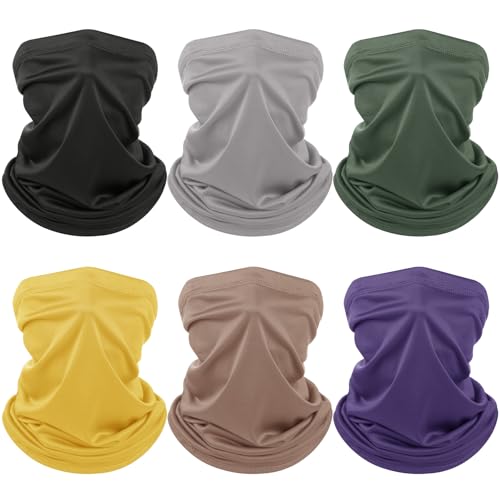 Geyoga Summer UV Protection Cooling Neck Gaiter | Sunscreen Breathable Face Scarf Bandana Mask Neck Gaiter for Outdoor Fishing Hiking Camping - color: Neutrals