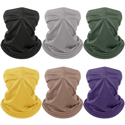 Geyoga Summer UV Protection Cooling Neck Gaiter | Sunscreen Breathable Face Scarf Bandana Mask Neck Gaiter for Outdoor Fishing Hiking Camping - color: Neutrals
