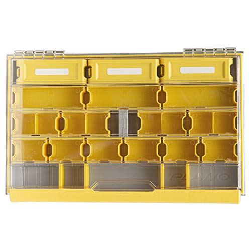 Plano Edge 3600 Terminal Tackle Storage, Gray and Yellow, Includes 10 Hook Retainers, Rustrictor Rust-Resistant Technology, Waterproof Premium Fishing Utility Box